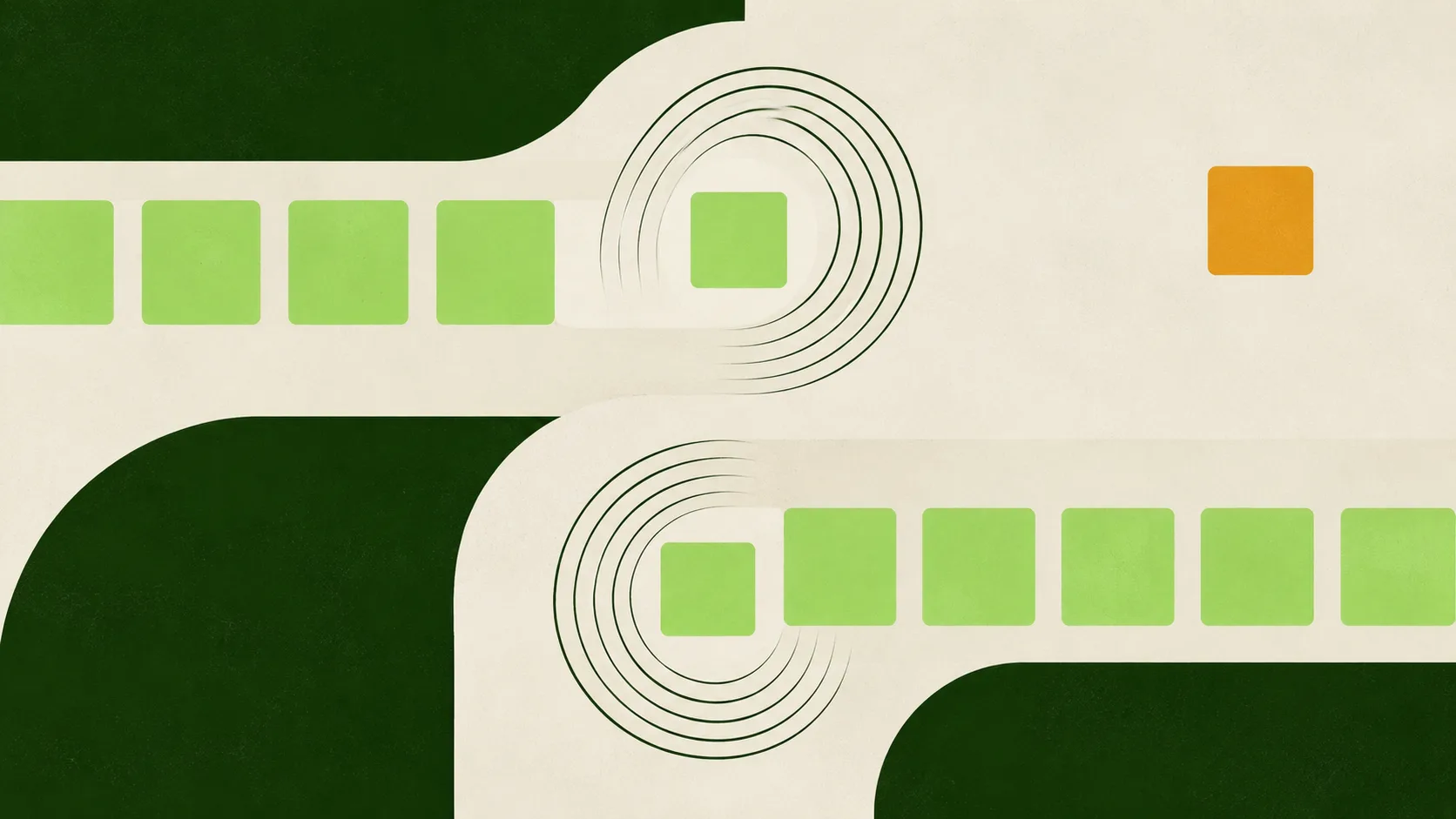 Geometric shipment flow with one amber exception